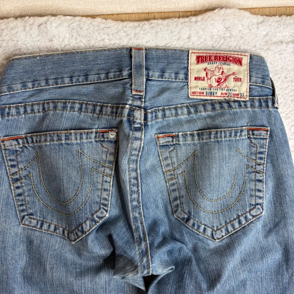 True Religion Bobby Straight Leg Jeans Mens 33x33 Blue Denim Made in USA